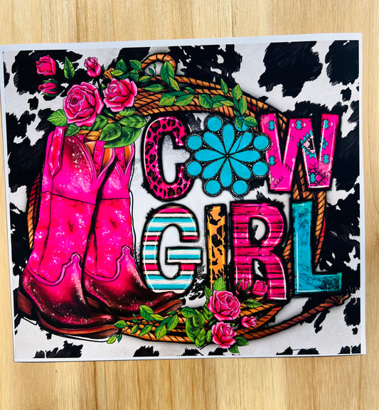 VS7 Cowgirl Vinyl for tumbler 20oz