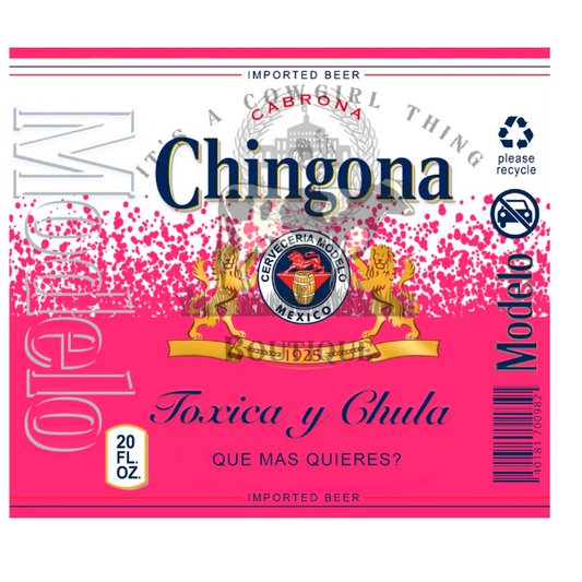 Chingona Vinyl Sticker for tumblers 20oz