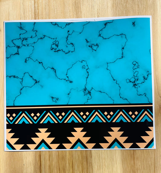 VS10 Turquoise Stone vinyl for tumblers 20oz